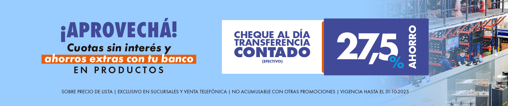 Promocion con Contado